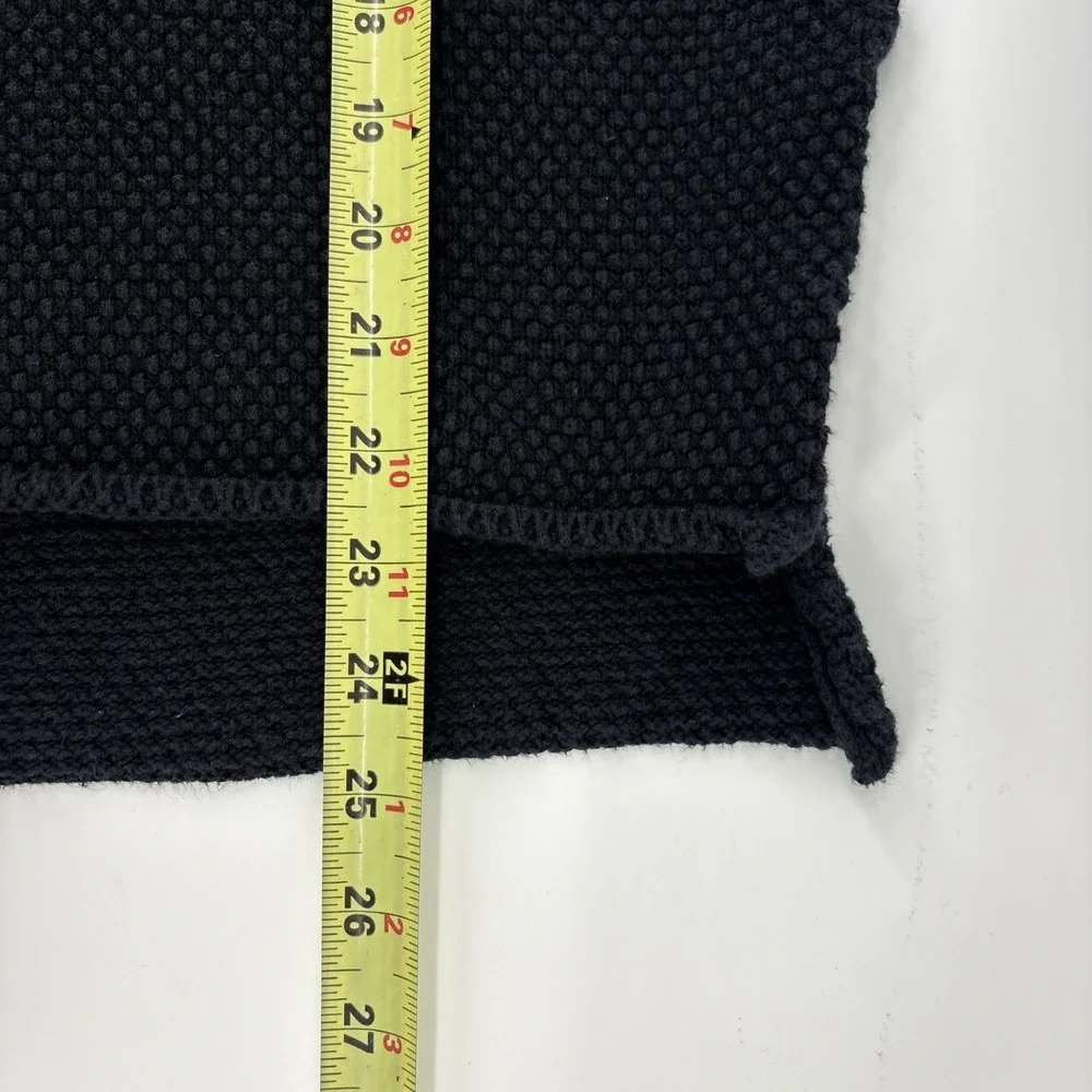 FP Beach Free People Hailee Sweater‎ Women's Medium Black Waffle Knit Oversized